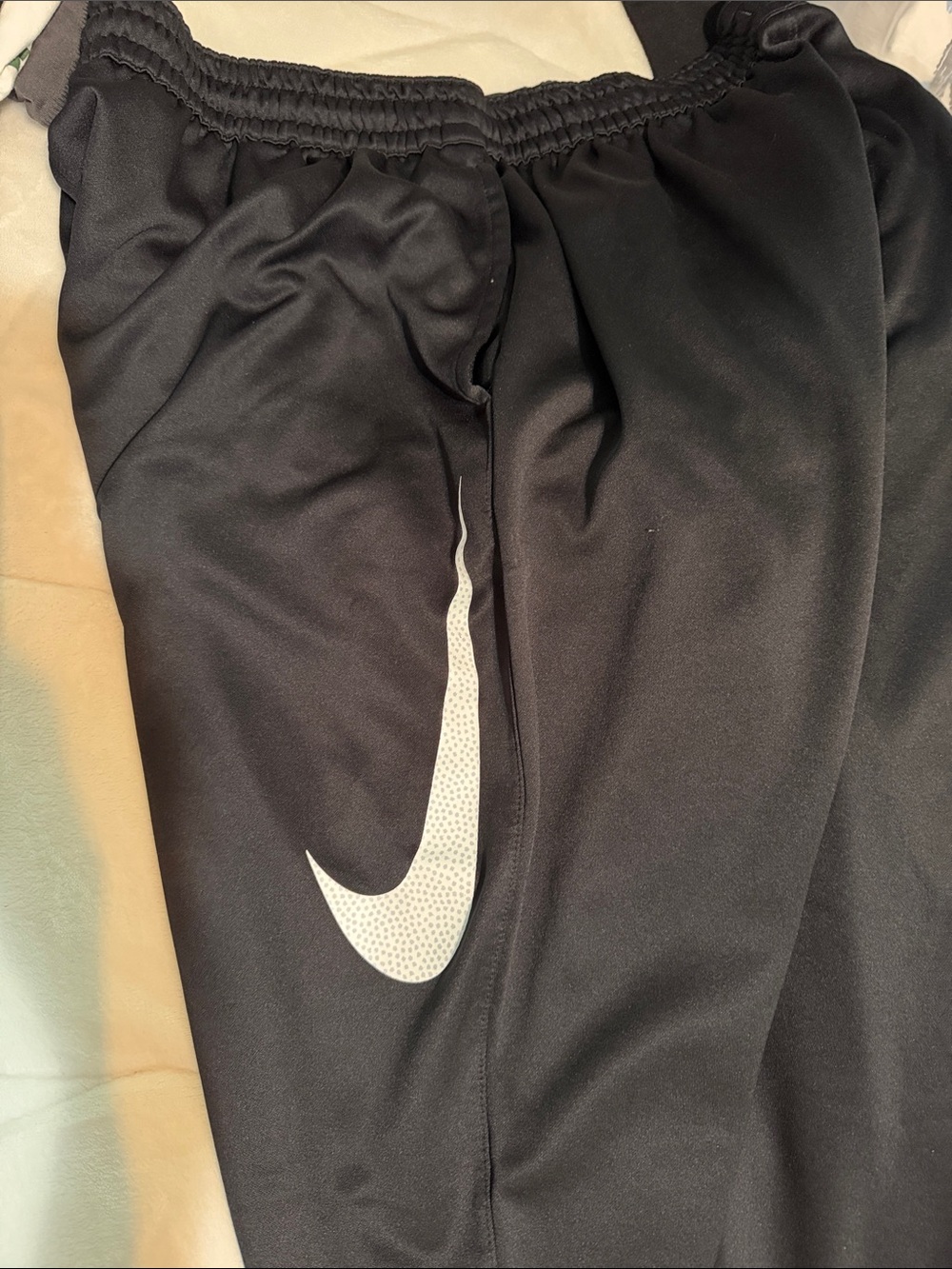 Nike Black Sweatpants with White Swoosh 3xlt men